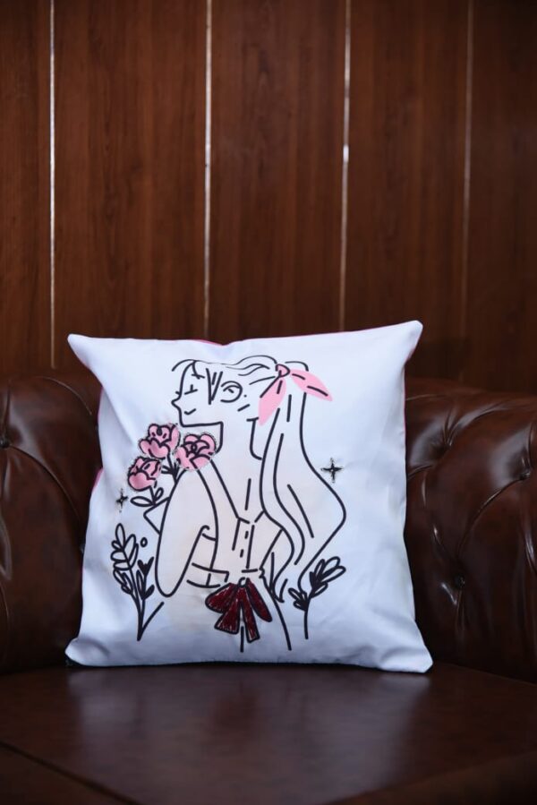 embroidered cusion cover